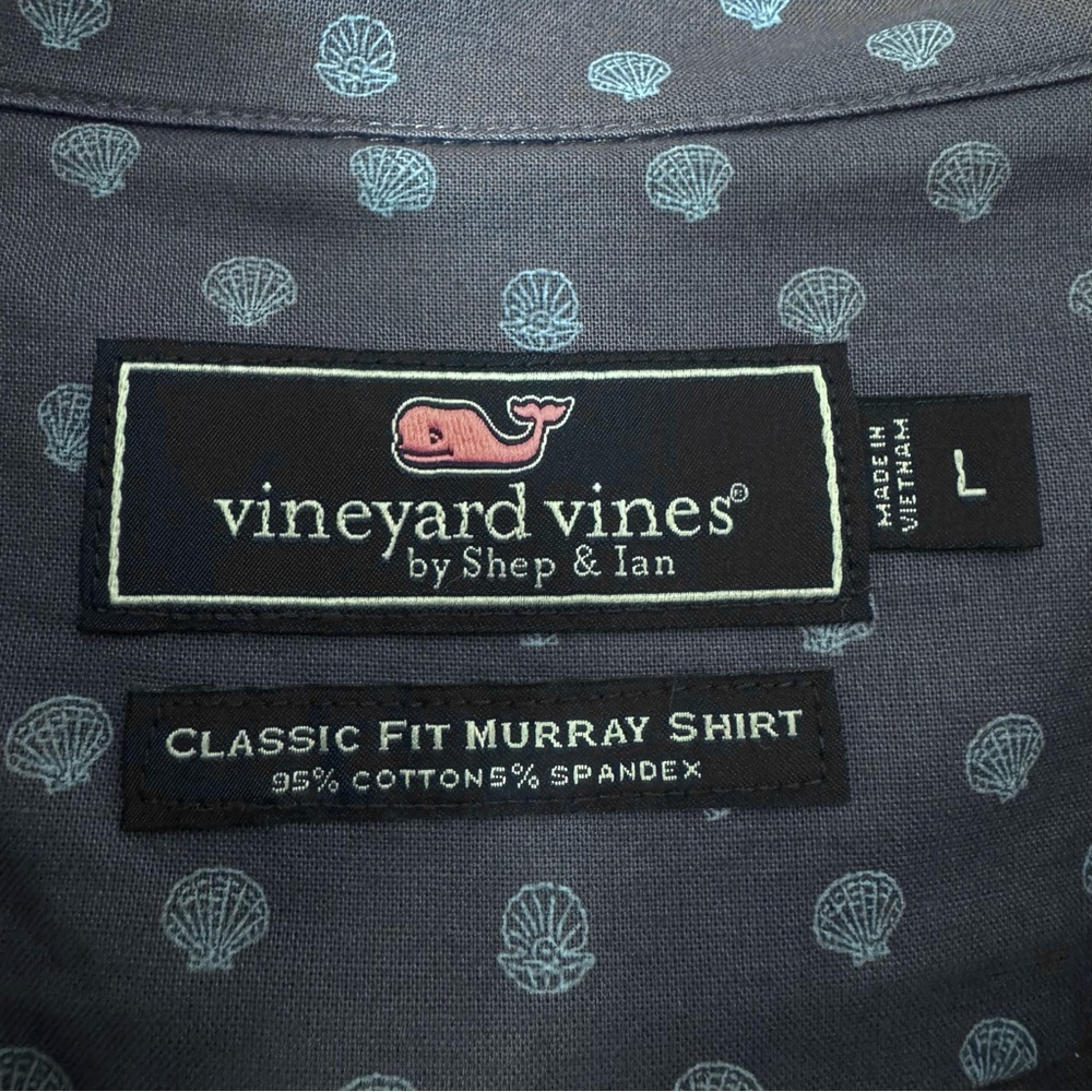VINEYARD VINES Classic Fit Murray  Shirt Short Sleeve Button Down Shell Print LG - Picture 14 of 14